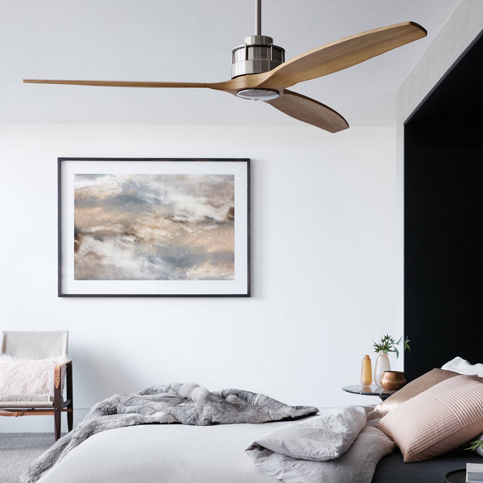 Beacon Lighting Beacon plafondventilator Airfusion Akmani, stil, teak/chroom