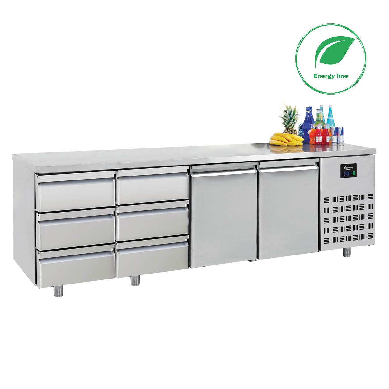 Combisteel 700 Koelwerkbank 2 Deuren 6 Laden Energy Line