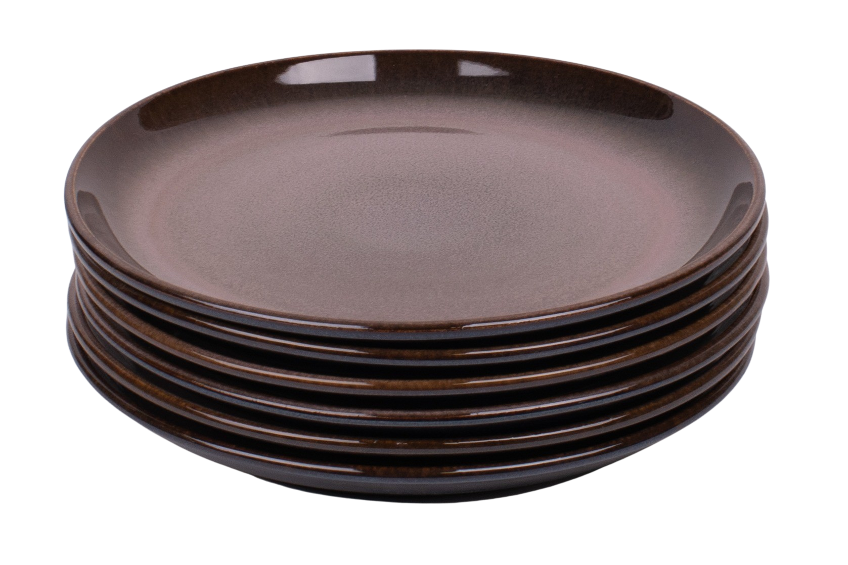 Kade 171 Set van 6 ontbijtborden - 22 cm - Vila Nova - blauw met roze - normale rand - Portugees stoneware