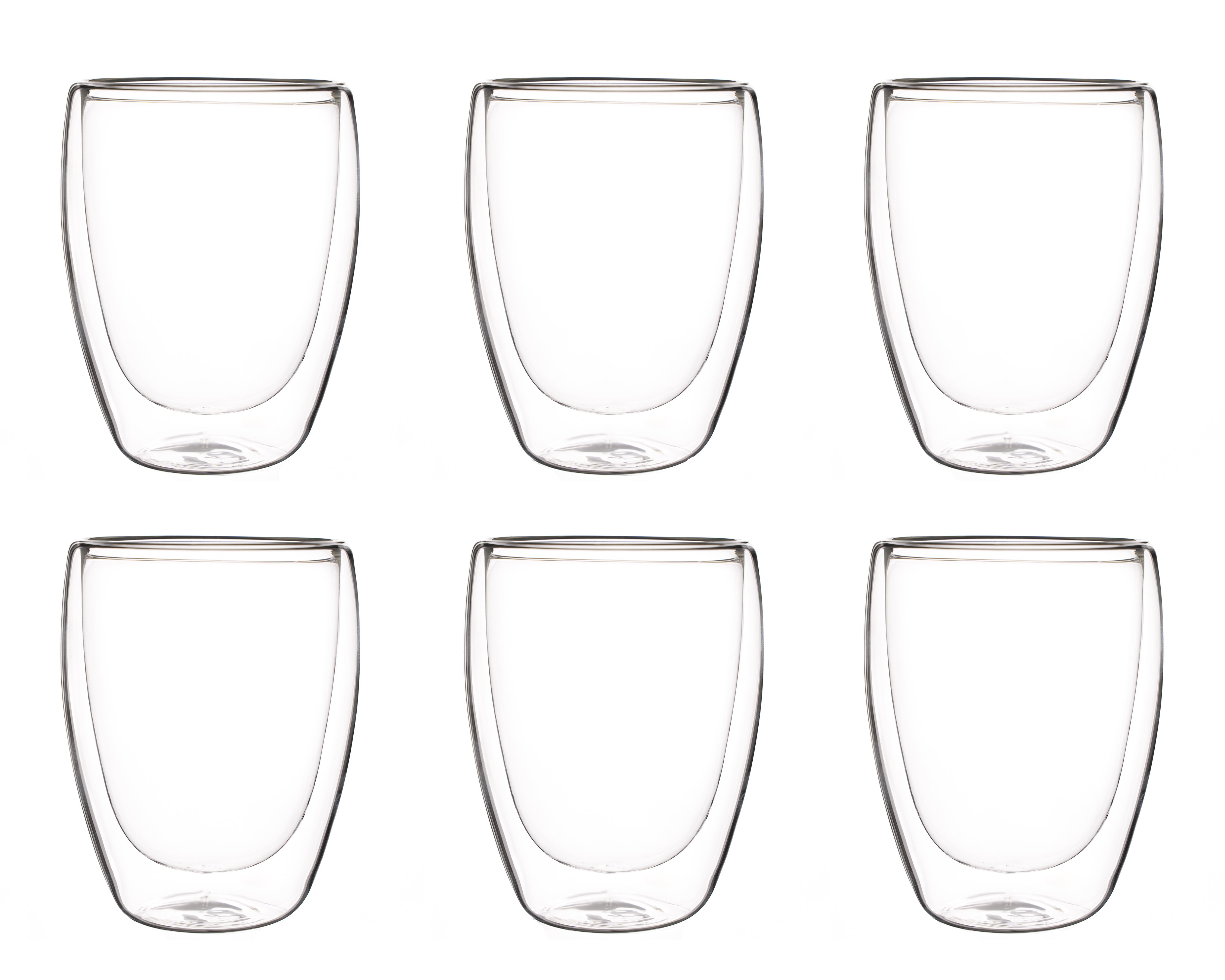 Kade 171  Dubbelwandige theeglazen - koffieglazen - luxe theeglas - set van 6 stuks - transparant middel 300ML