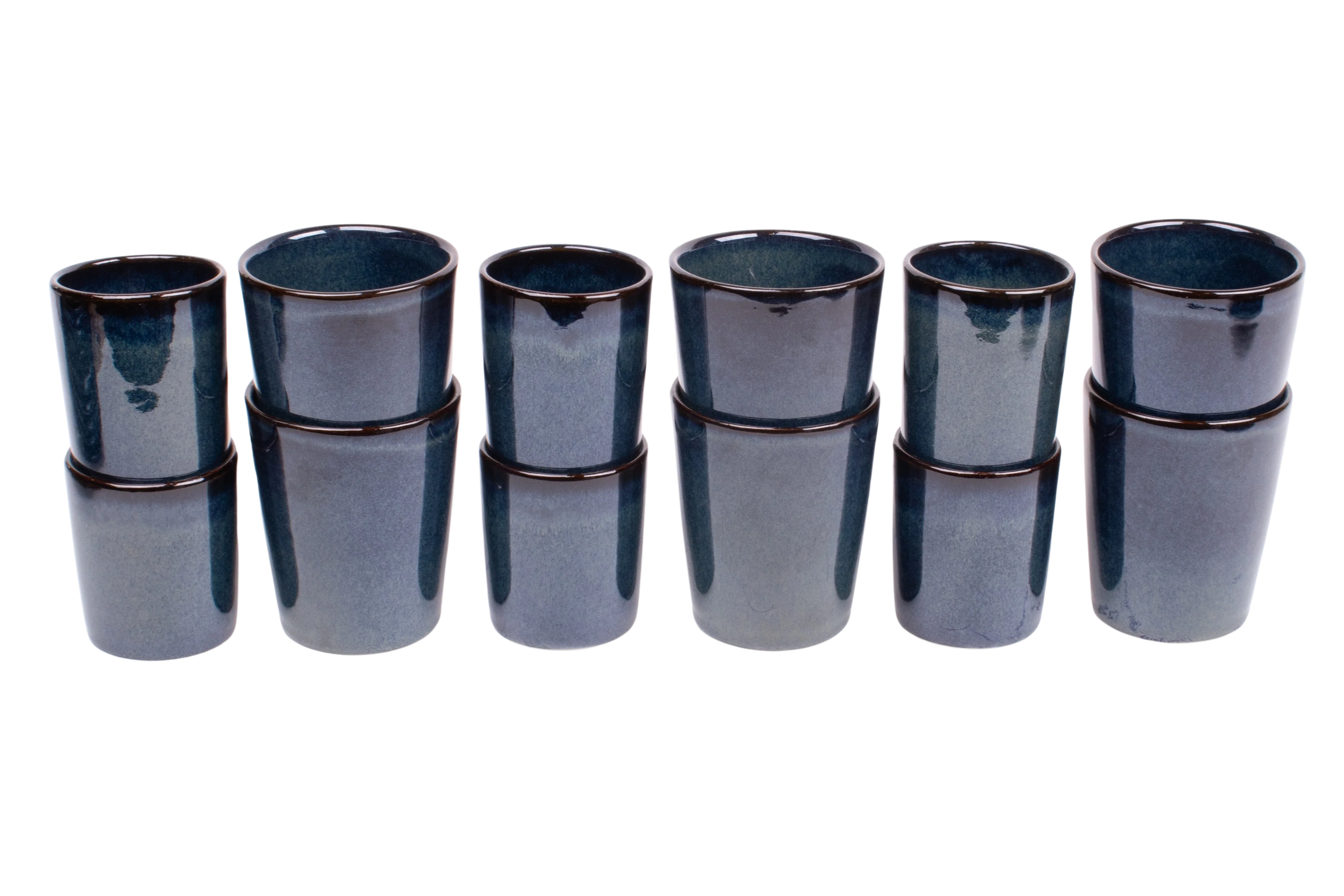 Kade 171 Koffiekopjes set van 12 - 150 ml en 250 ml - 6 persoons - Faro - blauw - Portugees stoneware