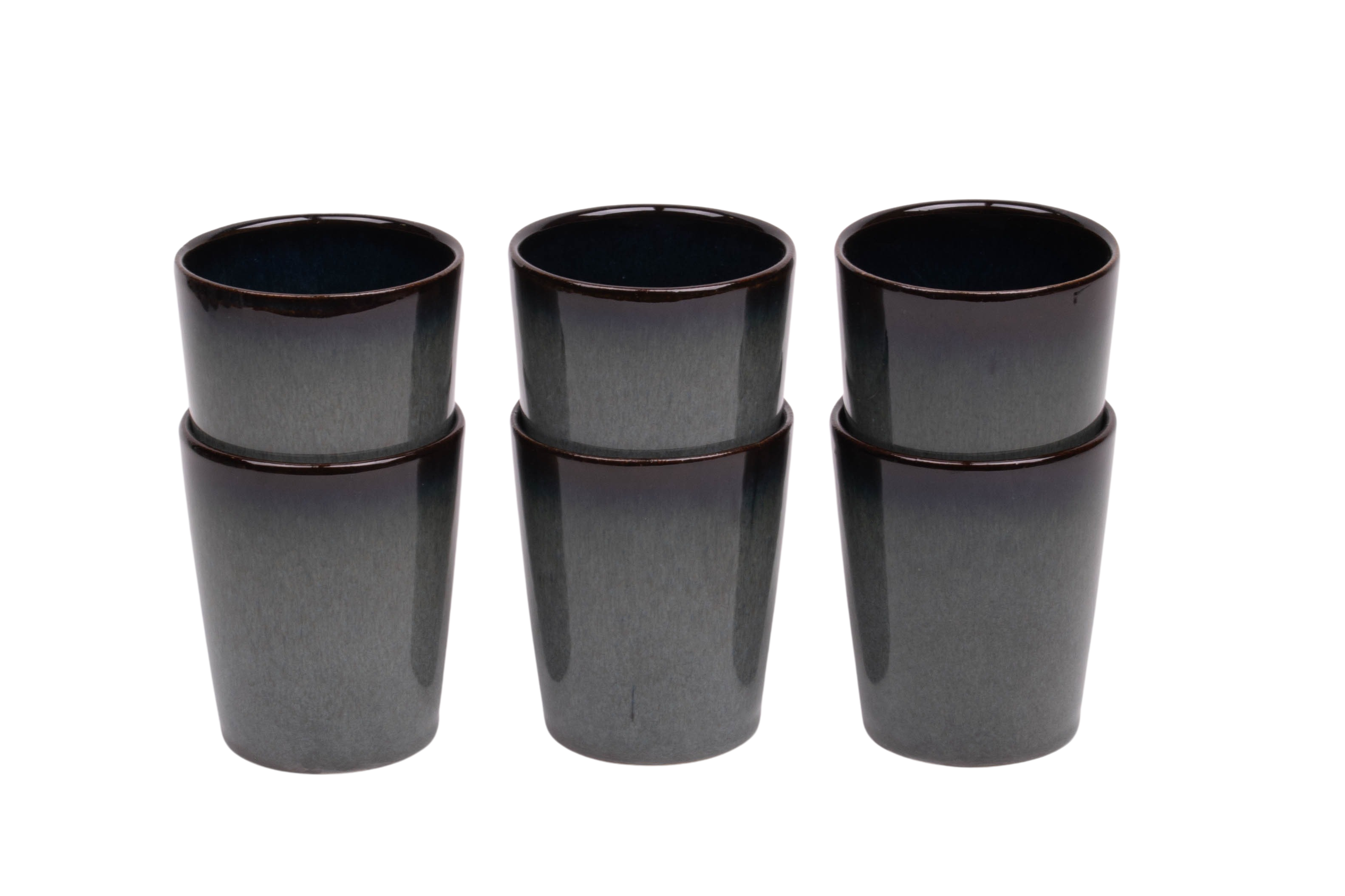 Kade 171 Koffiekopjes set van 6 - 250 ml - 6 persoons - Porto - Blauw met groen - Portugees stoneware