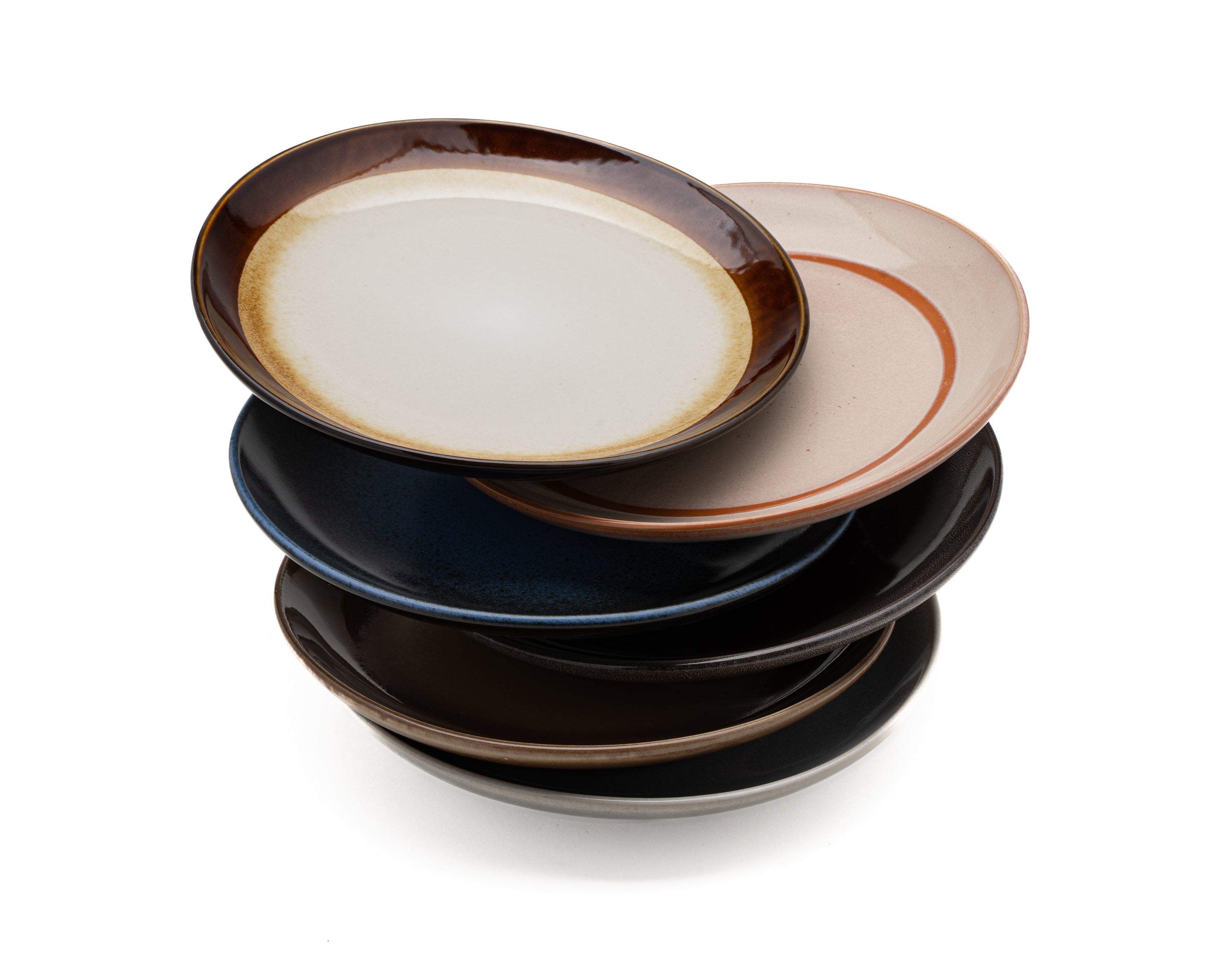 Kade 171 Set van 6 ontbijtborden - 20 cm - meerkleurig - 6 personen - aardewerk - Earth style -  - borden - hip en trendy