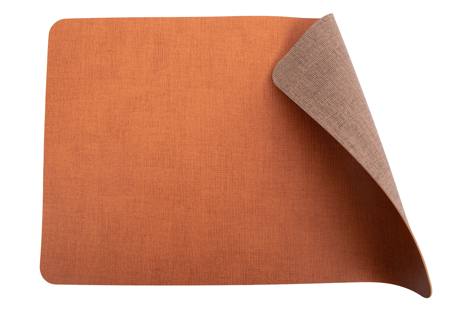 Kade 171 Luxe placemats lederlook - 6 stuks - dubbelzijdig zwart/bruin - rechthoekig - 45 x 30 cm - leer - leatherlook placemat