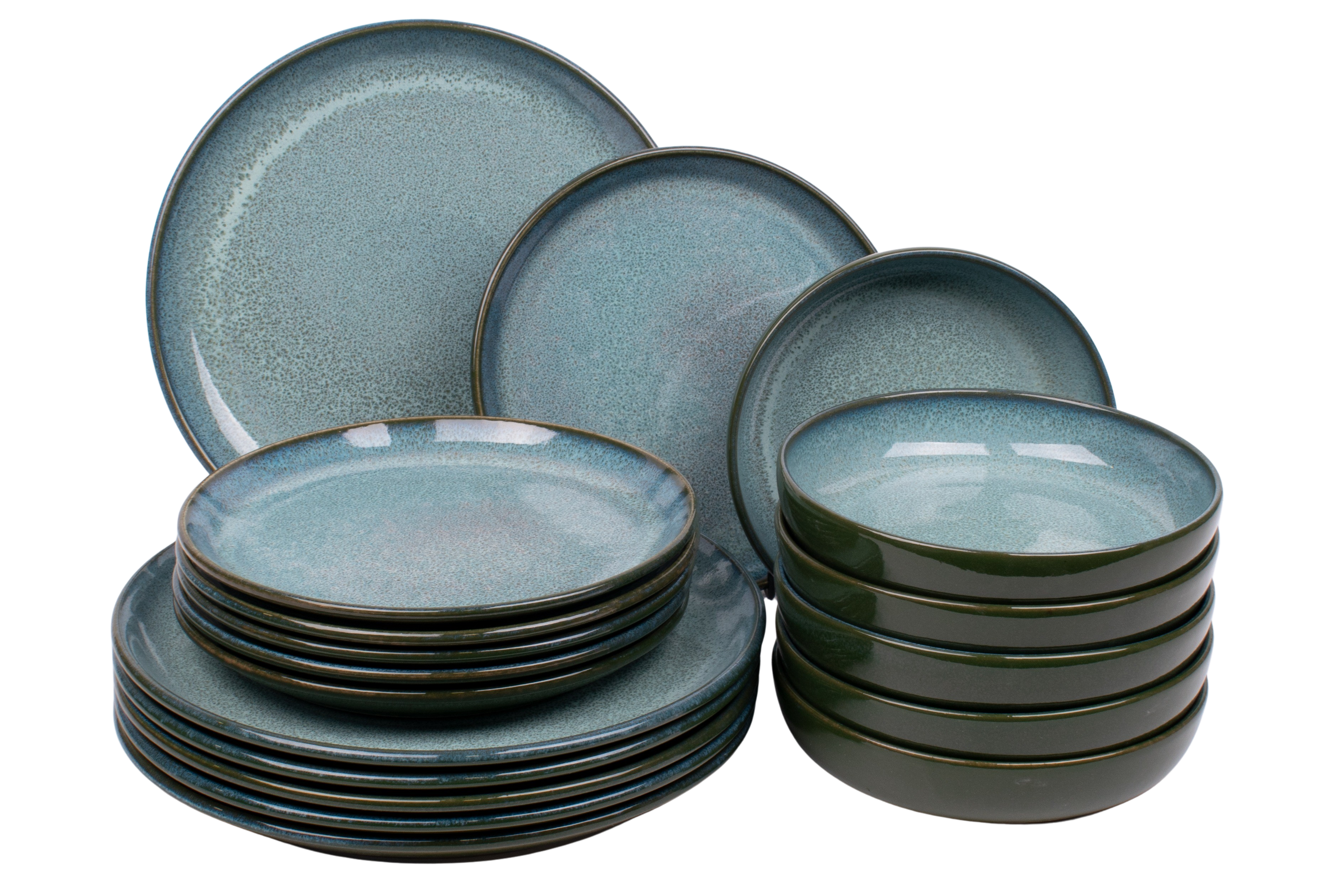 Kade 171 18 delige serviesset - 6 persoons - Evora - groen - Portugees stoneware