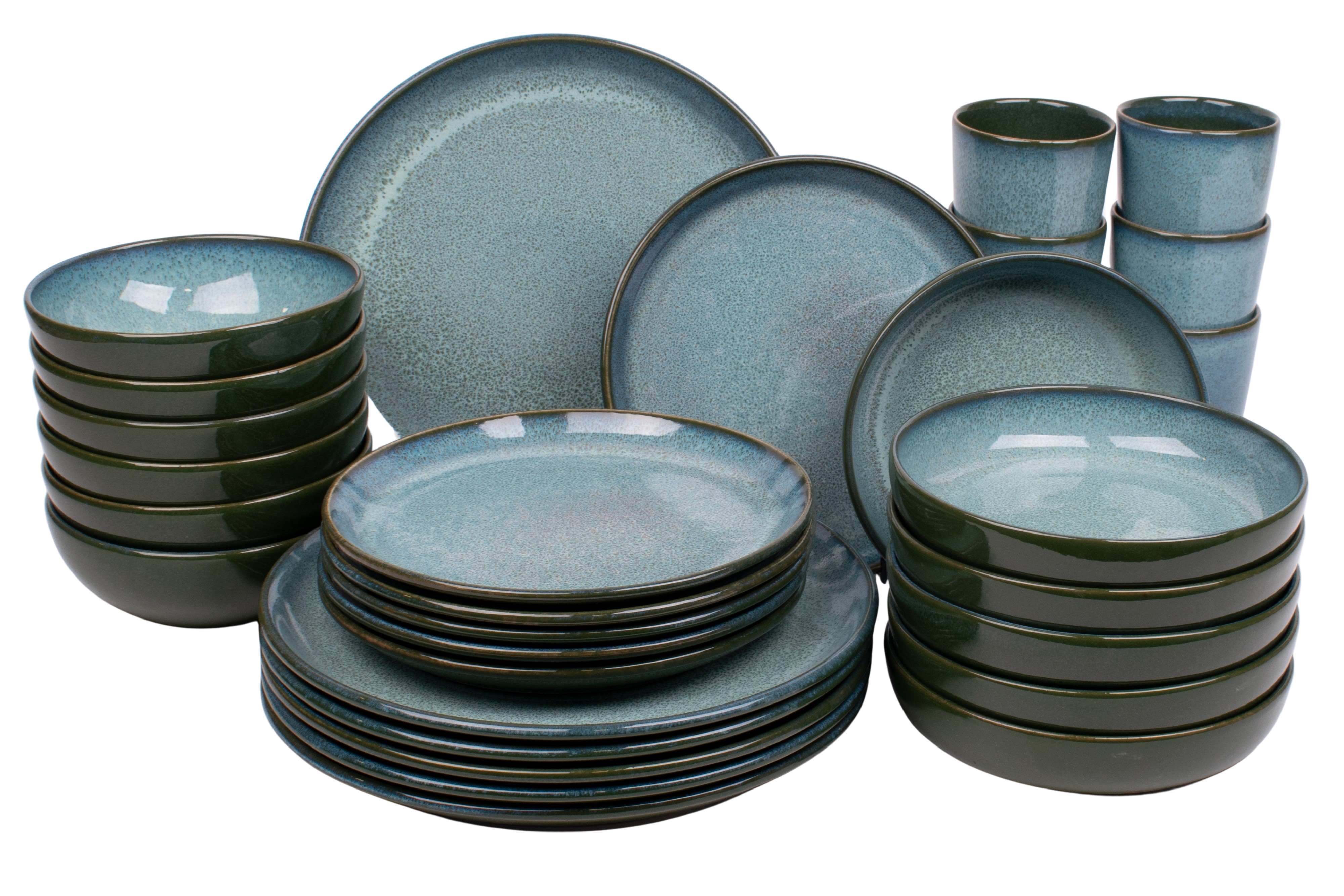 Kade 171 30 delige serviesset - 6 persoons - Evora - groen - Portugees stoneware
