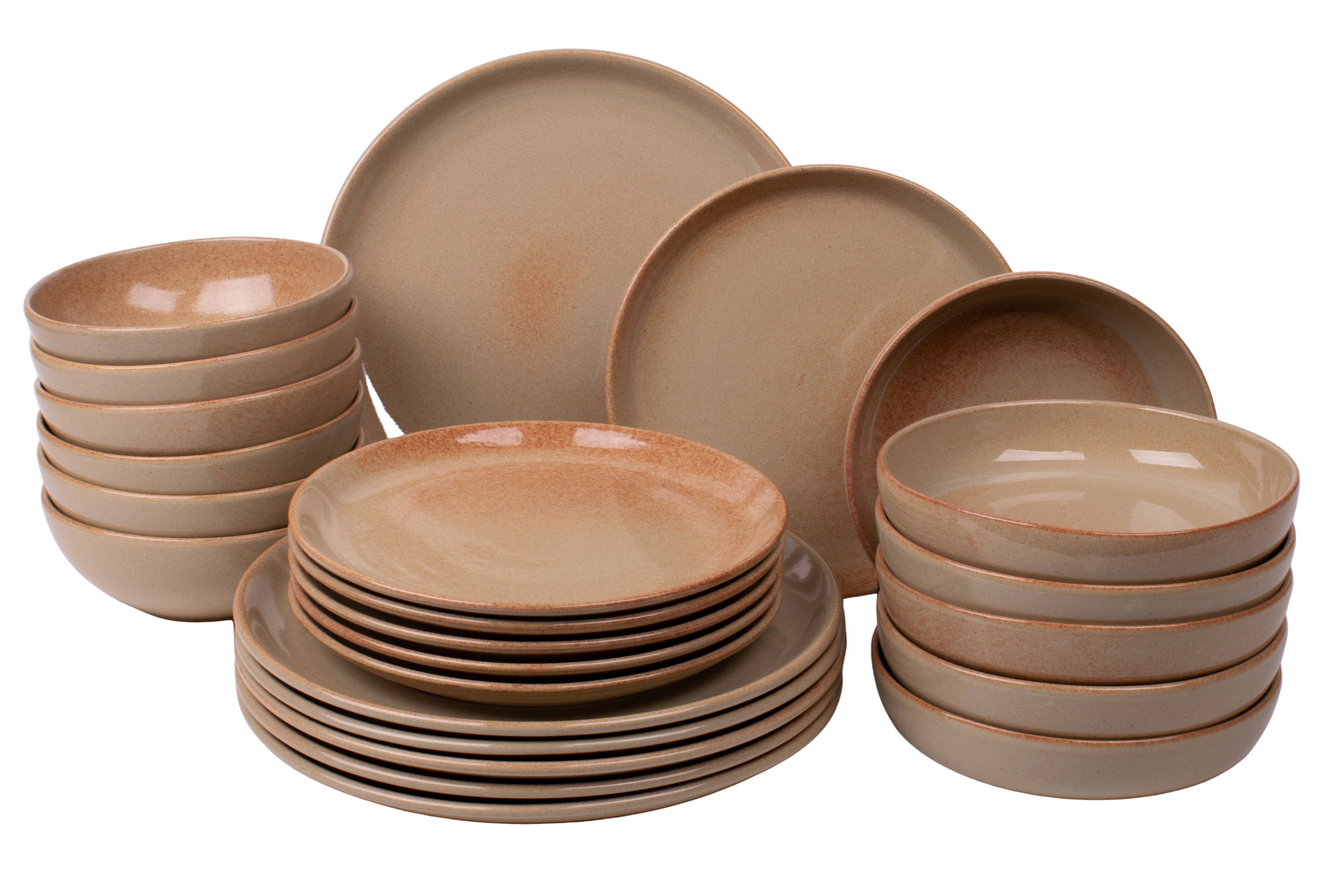 Kade 171 24 delige serviesset - 6 persoons - Maia - zandkleurig - Portugees stoneware