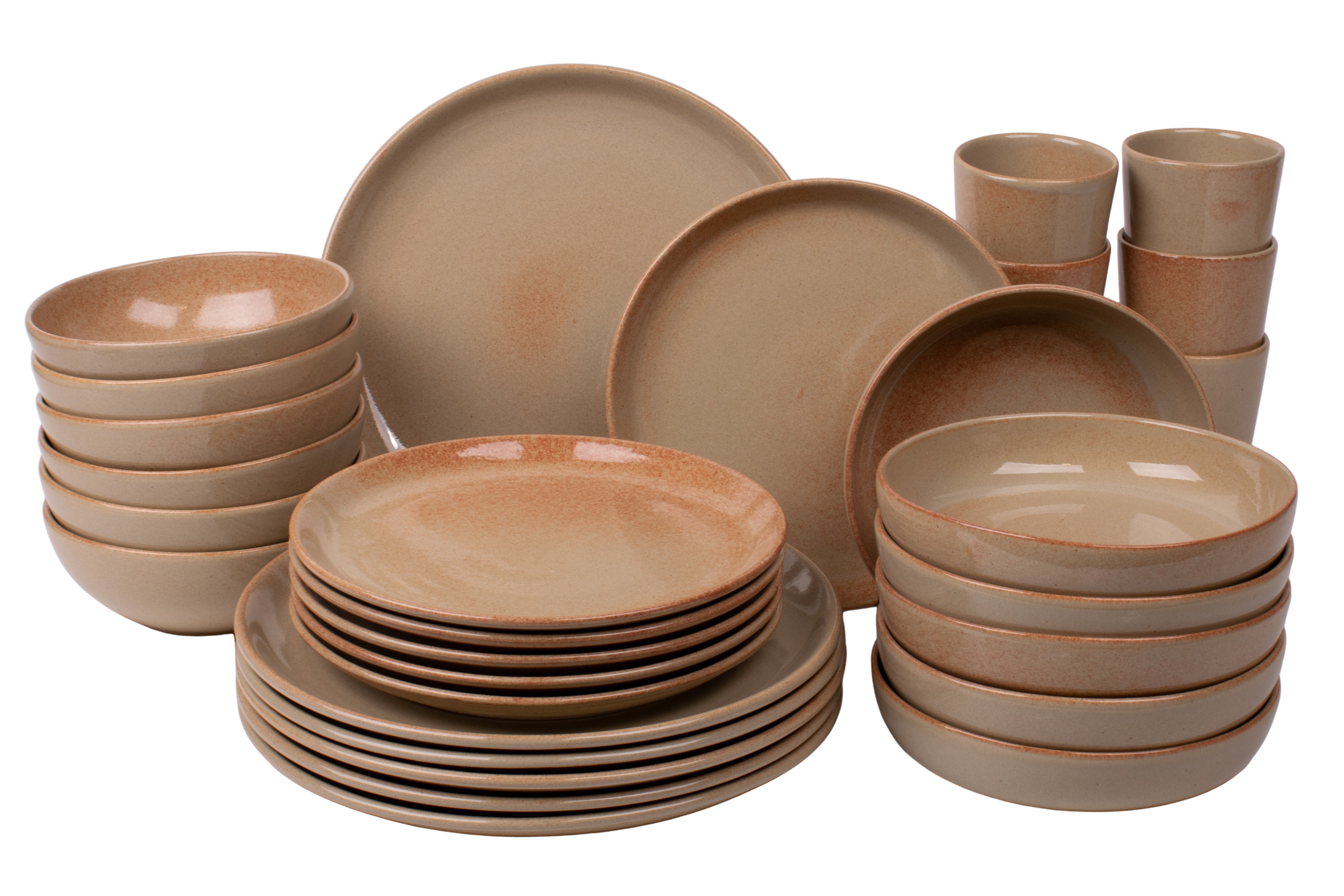 Kade 171 30 delige serviesset - 6 persoons - Maia - zandkleurig - Portugees stoneware