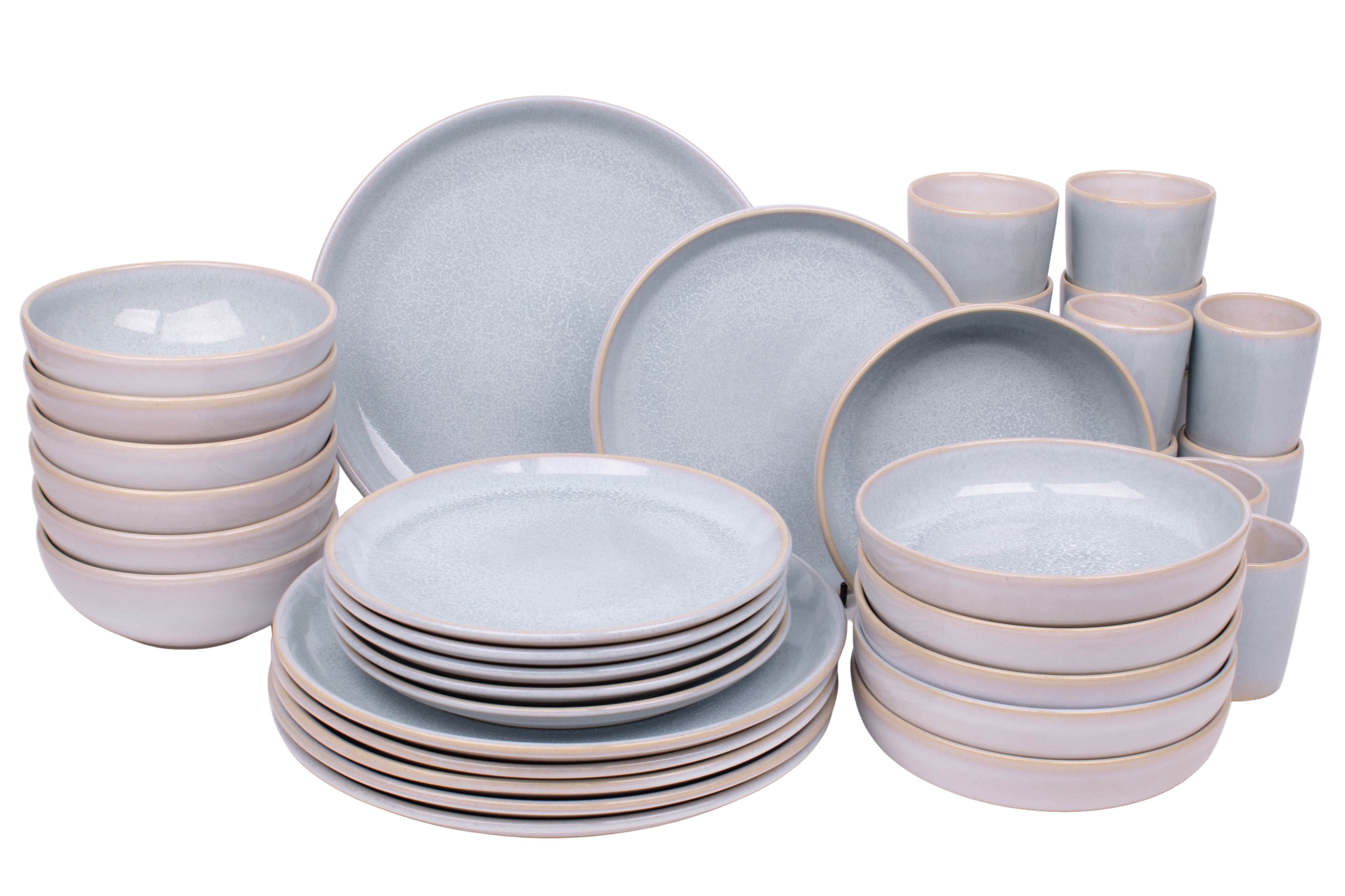 Kade 171 36 delige serviesset - 6 persoons - Sintra - lichtblauw - ocean blue - Portugees stoneware
