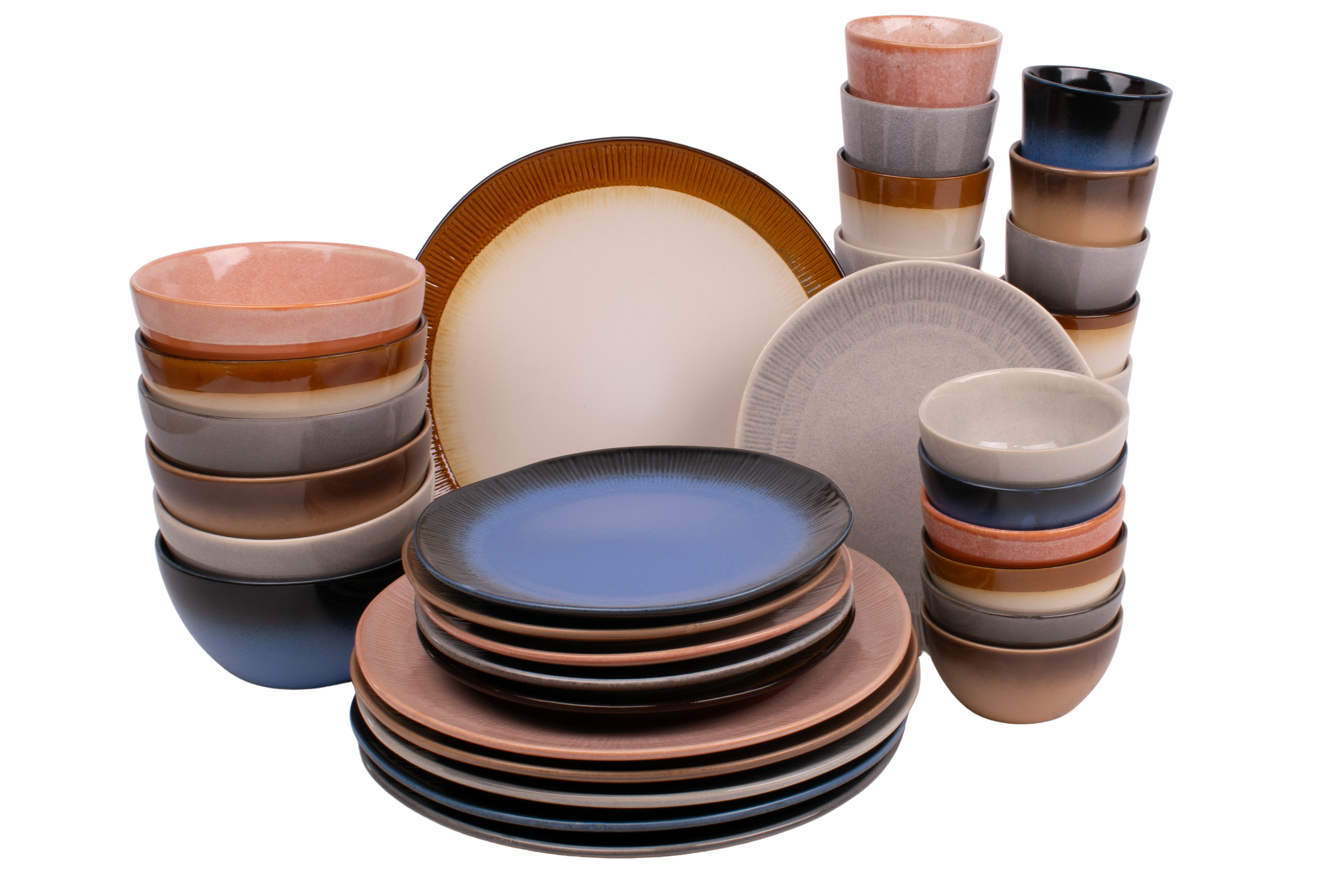 Kade 171 30 delige serviesset - 6 personen - meerkleurig - aardewerk - Earth style -  - hip en trendy