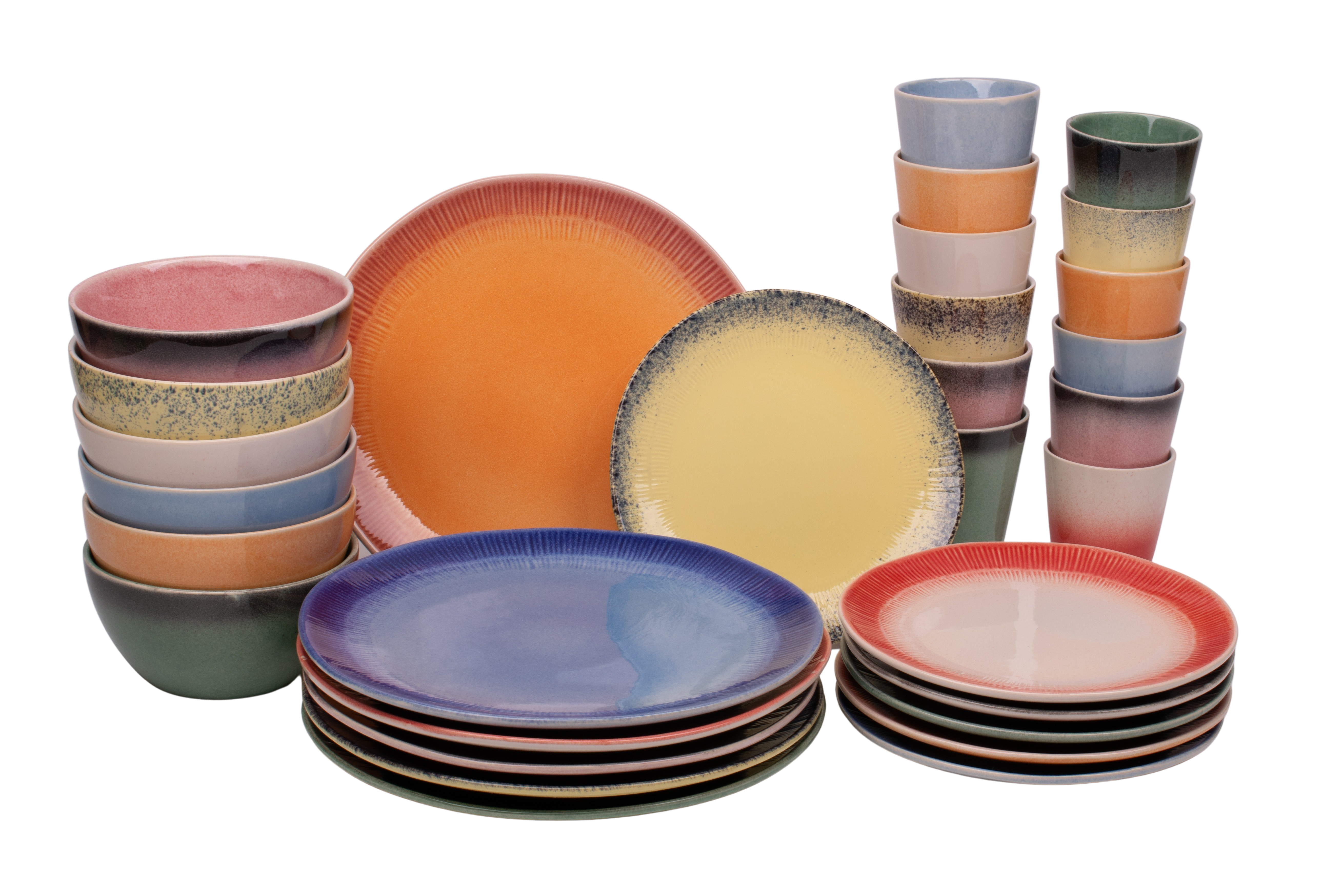 Kade 171 30 delige serviesset - 6 personen - meerkleurig - aardewerk - Fire style -  - hip en trendy