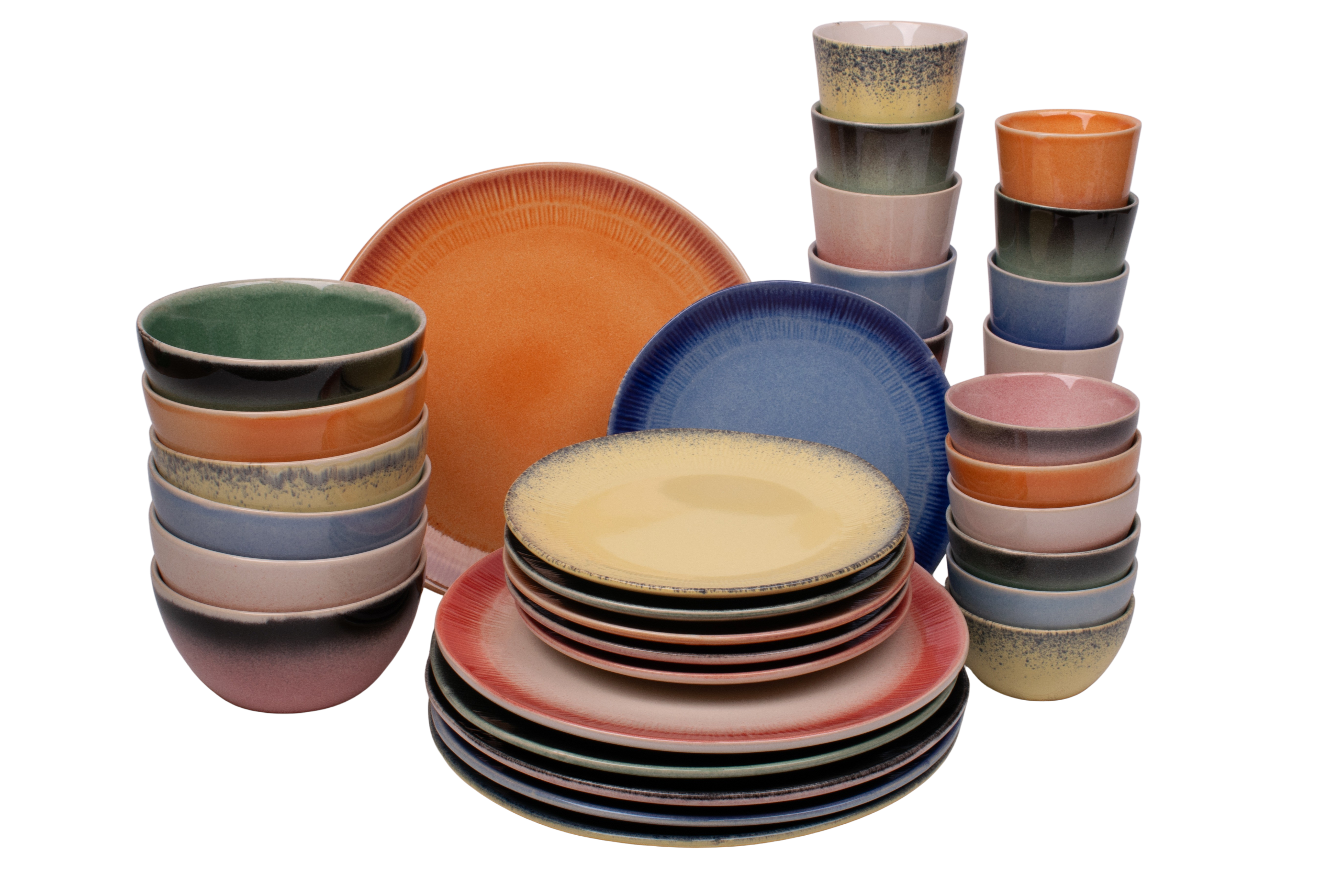 Kade 171 36 delige serviesset - 6 personen - meerkleurig - aardewerk - Fire style -  - hip en trendy