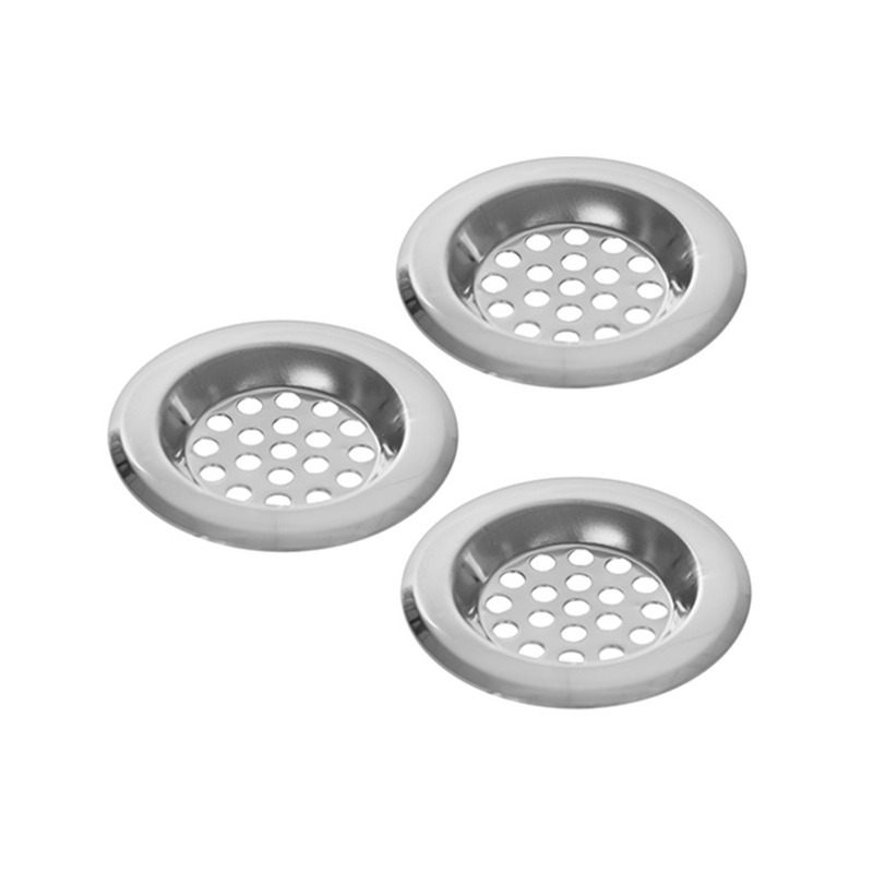CM Gootsteenfilters zeefjes/vuil opvangers - 3x stuks - 6  - metaal -