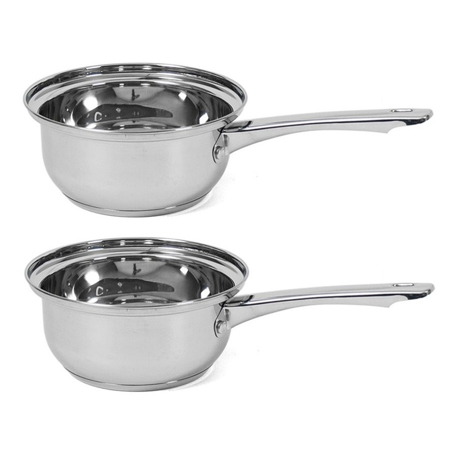 Gerimport Steelpan Manhatten - 2x - 2 liter - 16 cm - o.a. saus en jus -