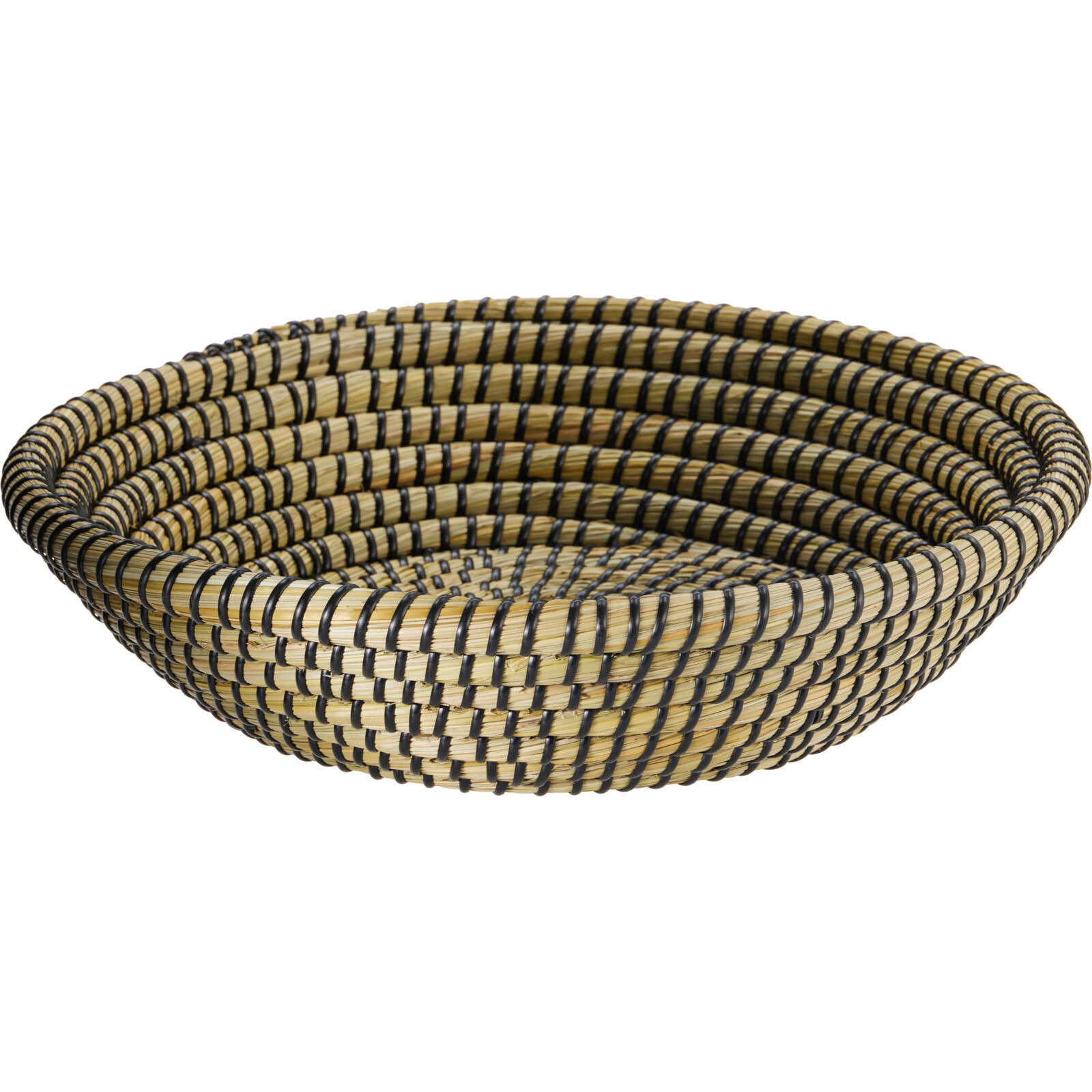 Excellent Houseware Fruitschaal Rotan - gevlochten riet - D35 x H8 cm - naturel - rond - mand -