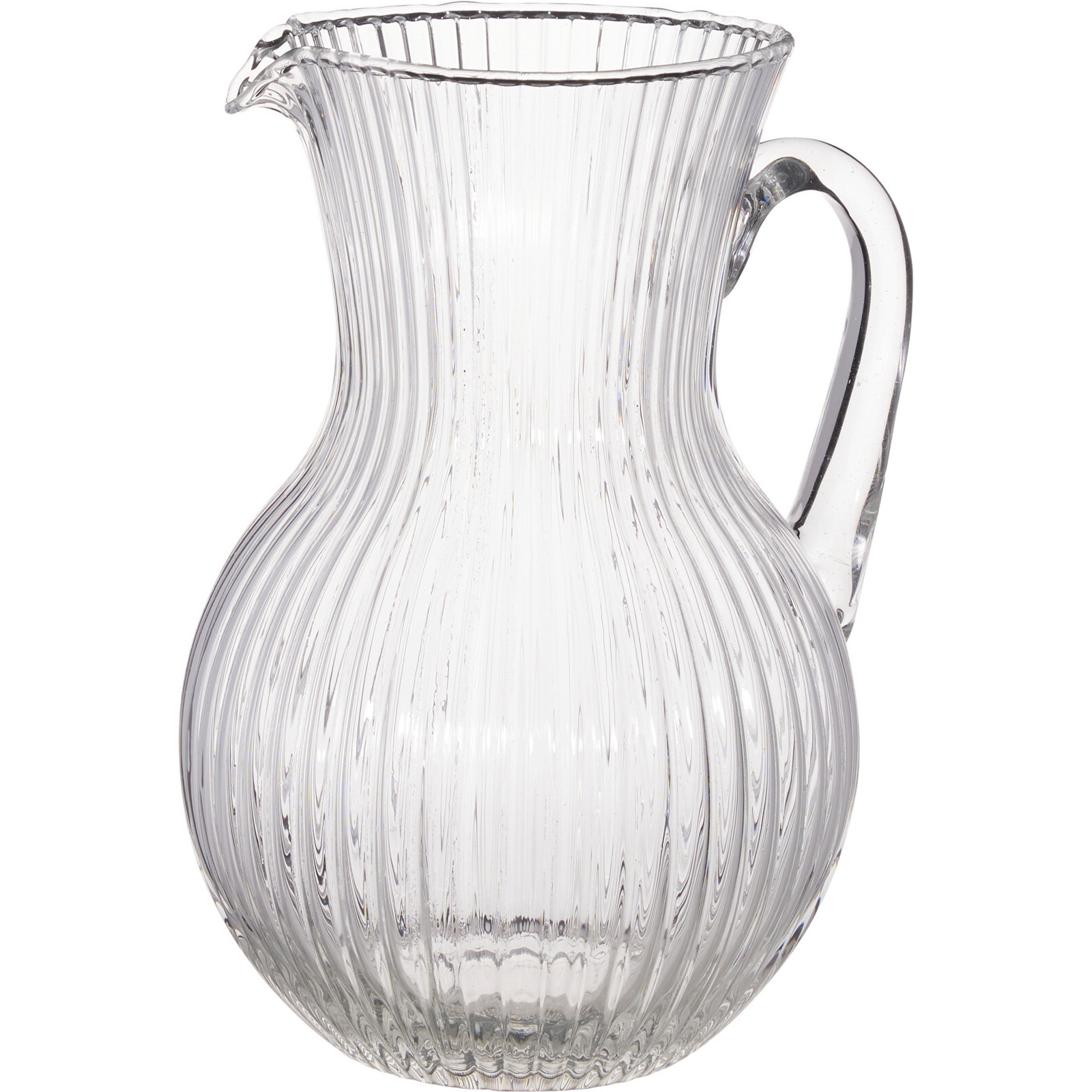 Excellent Houseware waterkan Aqua - transparant - glas - 1,5L - limonadekan - schenkkan - karaf -