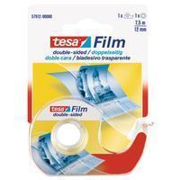 TESA Dubbelzijdige plakband  film 12mmx7.5m met dispenser