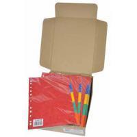 Class'ex tabbladen 5 tabs, ft A4, 11-gaatsperforatie, karton, geassorteerde kleuren