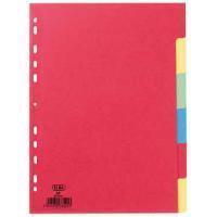 Elba tabbladen uit karton, ft A4, 12 tabs, 11-gaatsperforatie, geassorteerde kleuren