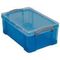 Reallyusefulboxes Really Useful Box 9 liter, transparant blauw