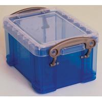 Reallyusefulboxes Really Useful Box visitekaarthouder 0,3 liter, transparant blauw