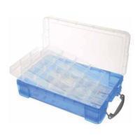 Reallyusefulboxes Really Useful Box 4 liter met 2 dividers, transparant blauw