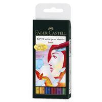 FABER-CASTELL Tuschestift PITT artist pen, Etui , Basic,