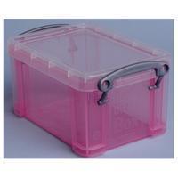 Reallyusefulboxes Really Useful Box 0,7 liter, transparant roze