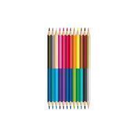 Maped driehoekig kleurpotlood Color'Peps Duo 12 potloden in een kartonnen etui = 24 kleuren
