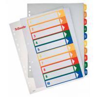LEITZ Kunststoff-Register, Zahlen, A4 Überbreite, 1-10, PC-