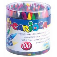Carioca waskrijt Wax, pot met 100 stuks in geassorteerde kleuren