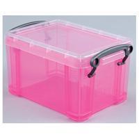 Reallyusefulboxes Really Useful Box 1,6 liter, transparant roze