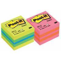 Sticky Notes Minikubus 51 x 51 mm. Roze. Neonroze en Oranje. 400 vellen (blok 400 vel)