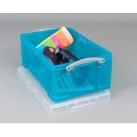 Reallyusefulboxes Really Useful Box 9 liter, transparant helblauw