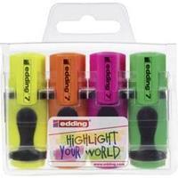 edding Textmarker 7 4 St./Pack. Neongelb, Neongrün, Neonorange, Neonpink 1 mm, 3mm 4St.