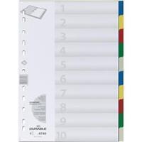 Register Durable DIN A4 Gekleurd 10 vel Blauw, Geel, Rood, Groen, Grijs 1 katernen