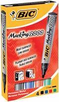 BIC Permanent marker Marking 2000 1.7 mm. assorti (pak 4 stuks)