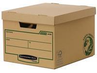 Fellowes Bankers Box Archivbox Earth Series 32,5 x 26 x 37,5 cm (B x H x T) DIN A4 mit Archivdruck Karton, 100 % recycelt braun