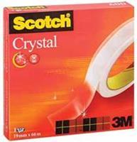 Scotch Plakband Crystal Clear 600 19 mm x 66 m. asgat 76 mm (rol 66 meter)