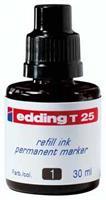 Edding Refill Tinte permanent, schwarz, 30 ml, schwarz