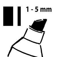 Sigel Krijtmarker  whiteboard fluor zwart 1-5mm