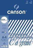 Canson tekenblok "C" à grain 224 g/m², ft 21 x 29,7 cm (A4)