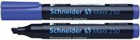 Schneider Marker perm. 250 beitel blauw 10st