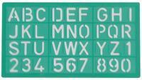 Lettersjabloon 20mm hoofdletters/letters/cijfers