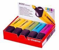 stabilo Textmarker BOSS ORIGINAL 10 St./Pack. Gelb, Grün, Pink, Blau 2 mm, 5mm 10St.