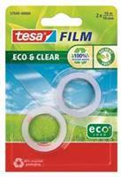 Tesa plakband Eco & Clear ft 19 mm x 10 m, blister met 2 rolletjes