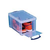Reallyusefulbox Really Useful Box 14 liter met opening aan de voorkant, transparant