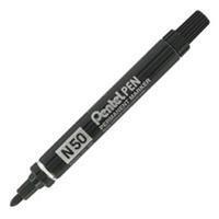 Pentel Viltstift  N50 rond zwart 1.5-3mm