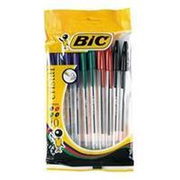 Gerimport Bic balpennen set 10x stuks in 4 kleuren -