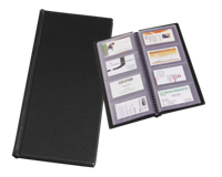 Rillstab Visitenkartenordner 31x13,5cm für 96 Karten schwarz